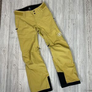 Backcountry Womens Medium Ski Pants Last Chair Stretch Shell Pant Mustard Yellow